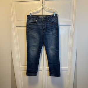 American Eagle Outfitters Button Fly Tom Girl Jeans Size Women’s 12 Color Blue